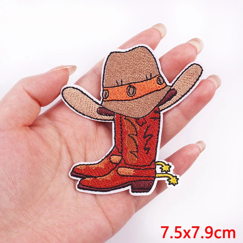 Cowgirl Boot Embroidered Patch Cowgirl Boot Embroidered Patch.
