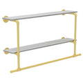 Heavy Duty Pipe Clothing Rack, Wall Mounted Garment Display Rack, 2Tiers Open Shelves, Large Closet