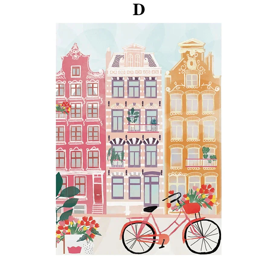 Urban & Travel Poster Wall Art – Hot Air Balloon & City Prints