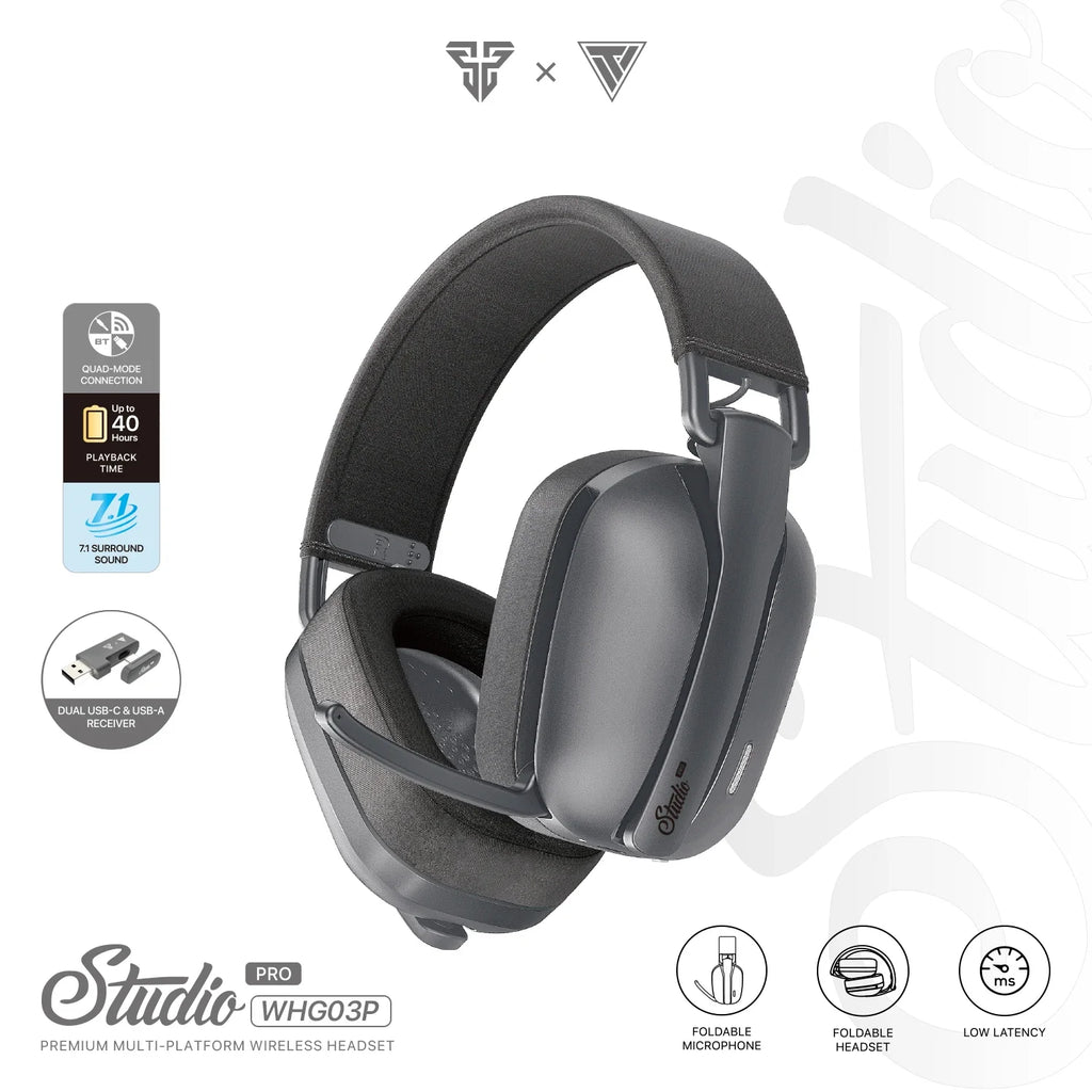 FANTECH WHG03P STUDIO PRO Gaming Headphones Wired& Wireless Bluetooth 7.1 Surround Headset With Noise Reduction Mic For PS5 XBOX