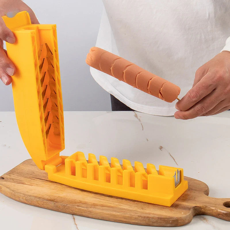 Starchy Ham Sausage Cutting Flower Skewer Hot Dog Knife Household Kitchen Gadgets Sausage Flower Cutter Roast Sausage Stall Tool