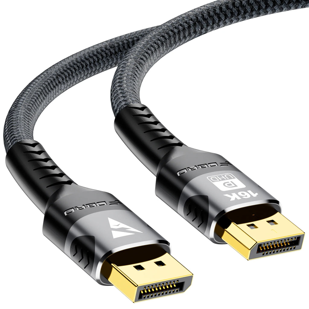 16K DP 2.1 8K@120Hz 4K@240Hz 80Gbps HDR Video Audio Displayport Cable Display Port for Laptop TV Xbox Projector Gaming Monitor