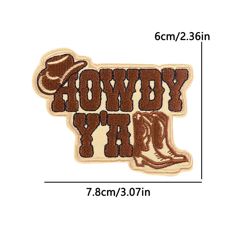 Cowgirl Boot Embroidered Patch Cowgirl Boot Embroidered Patch.