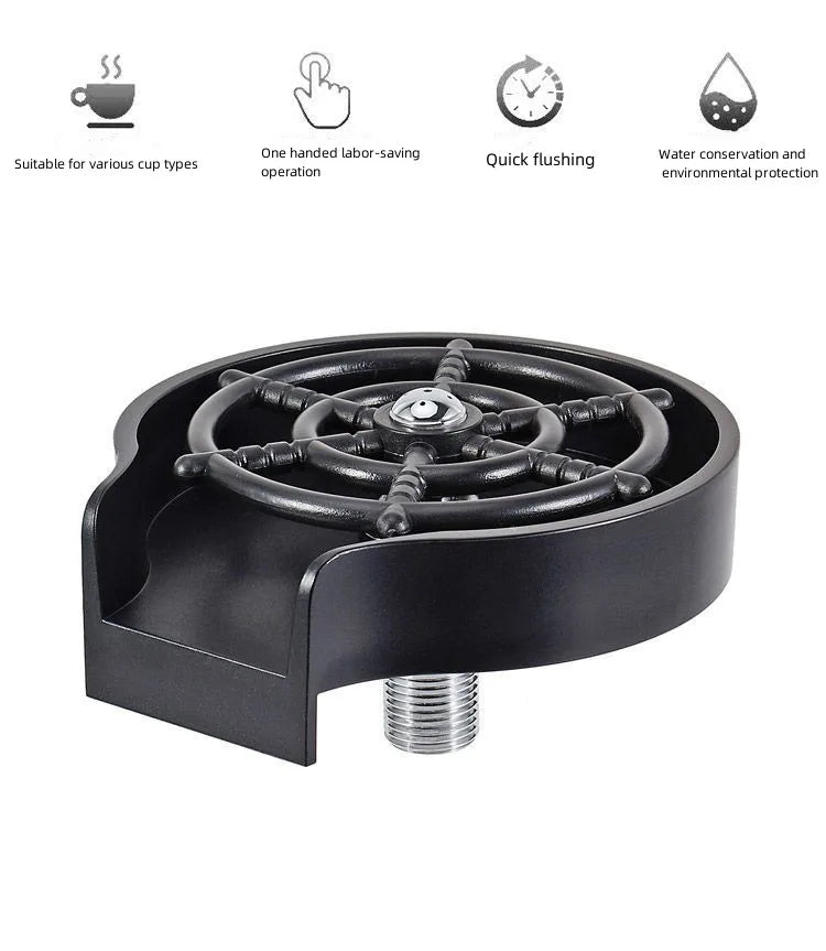 Automatic Faucet Cup Washer, Washing Machine, Bar Glass Rinser, Coffee Pitcher, Wash Cup Tool for Kitchen, Hotel, Home