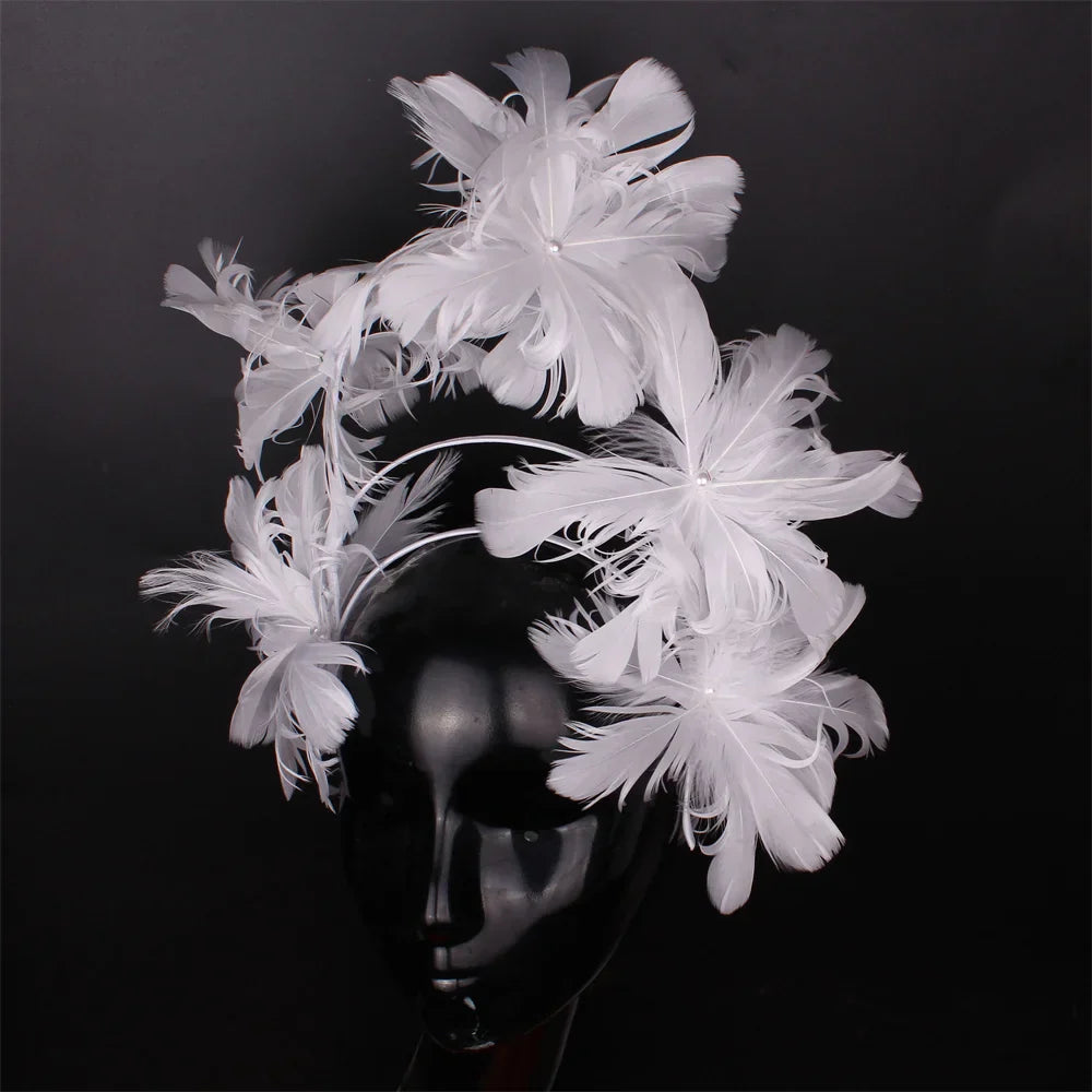 Elegant Women Wedding Hair Fascinator Accessories Headband Bridal Party Show