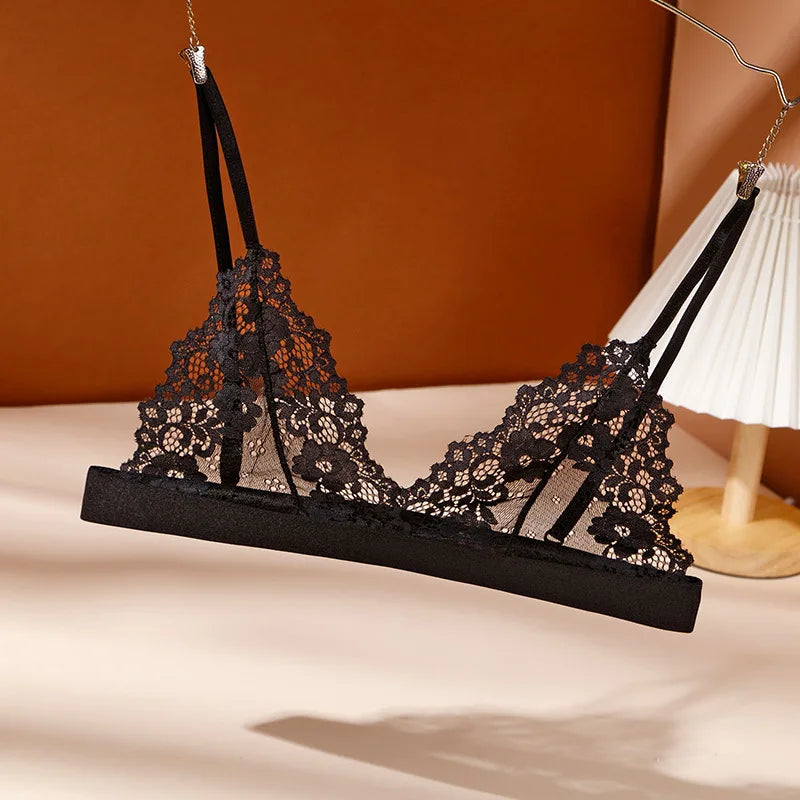 SP&CITY Summer Sexy Lace Tube Top Women Hollow Out Bralette Thin Chest Girl  Bras Seamless Transparent Lingerie French Underwear