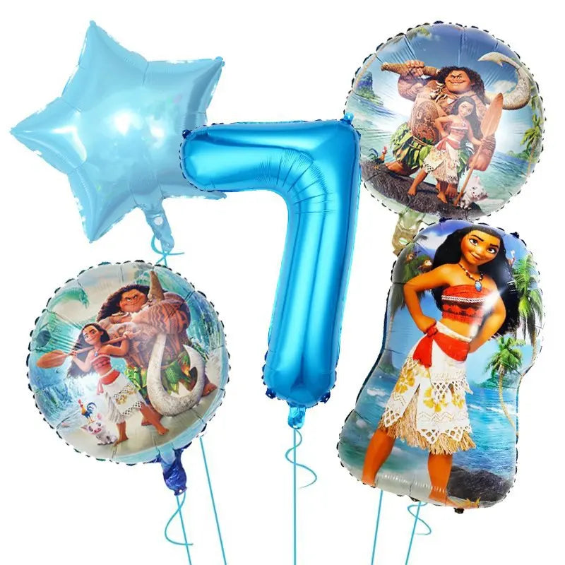 Disney Moana Birthday Decoration Tableware Cup Plate Backdrop Banner Kit Vaiana Moana Theme Happy Party Deco Balloons Supply Set