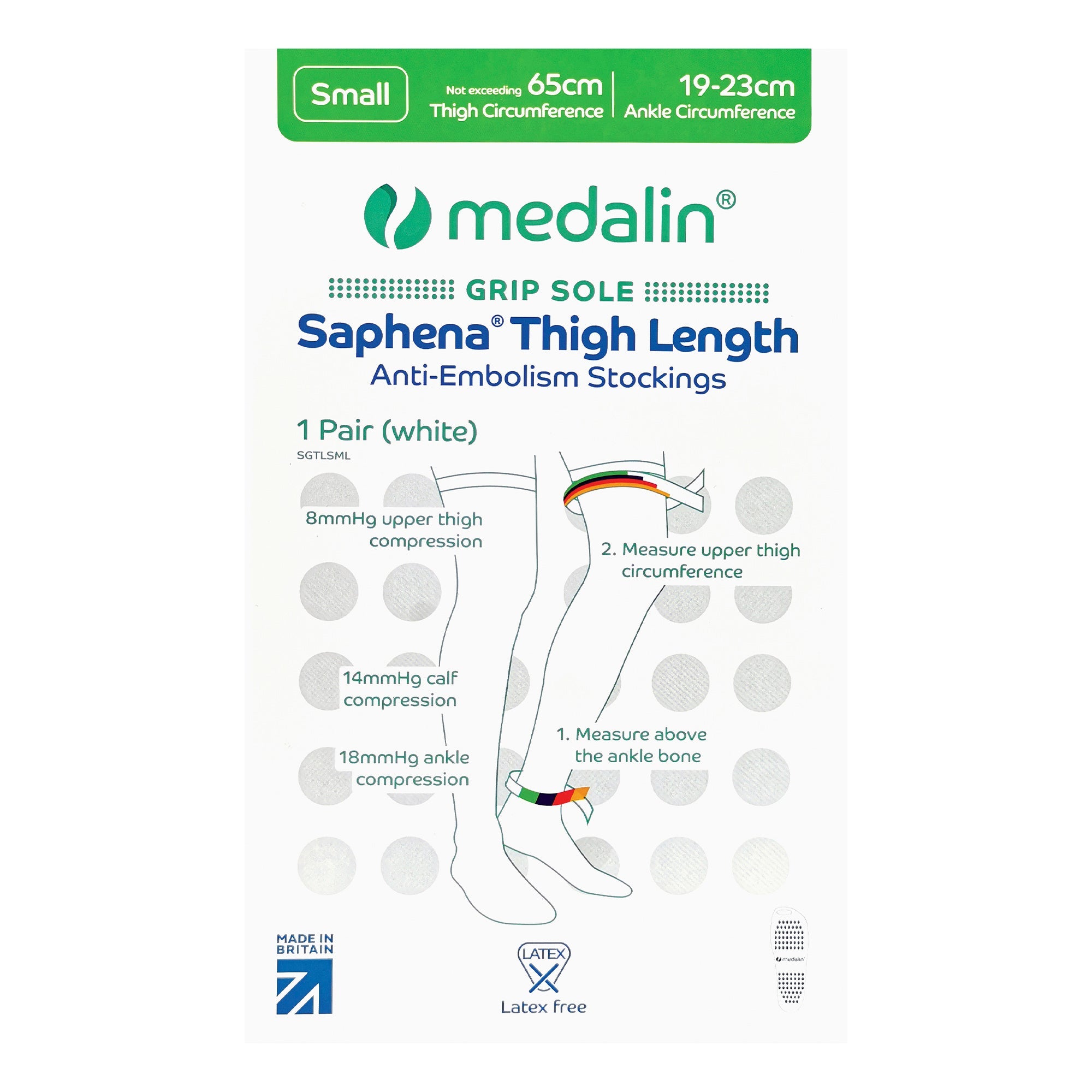 Graduated Compression Medical Thigh High Anti Embolism Stockings with Grips