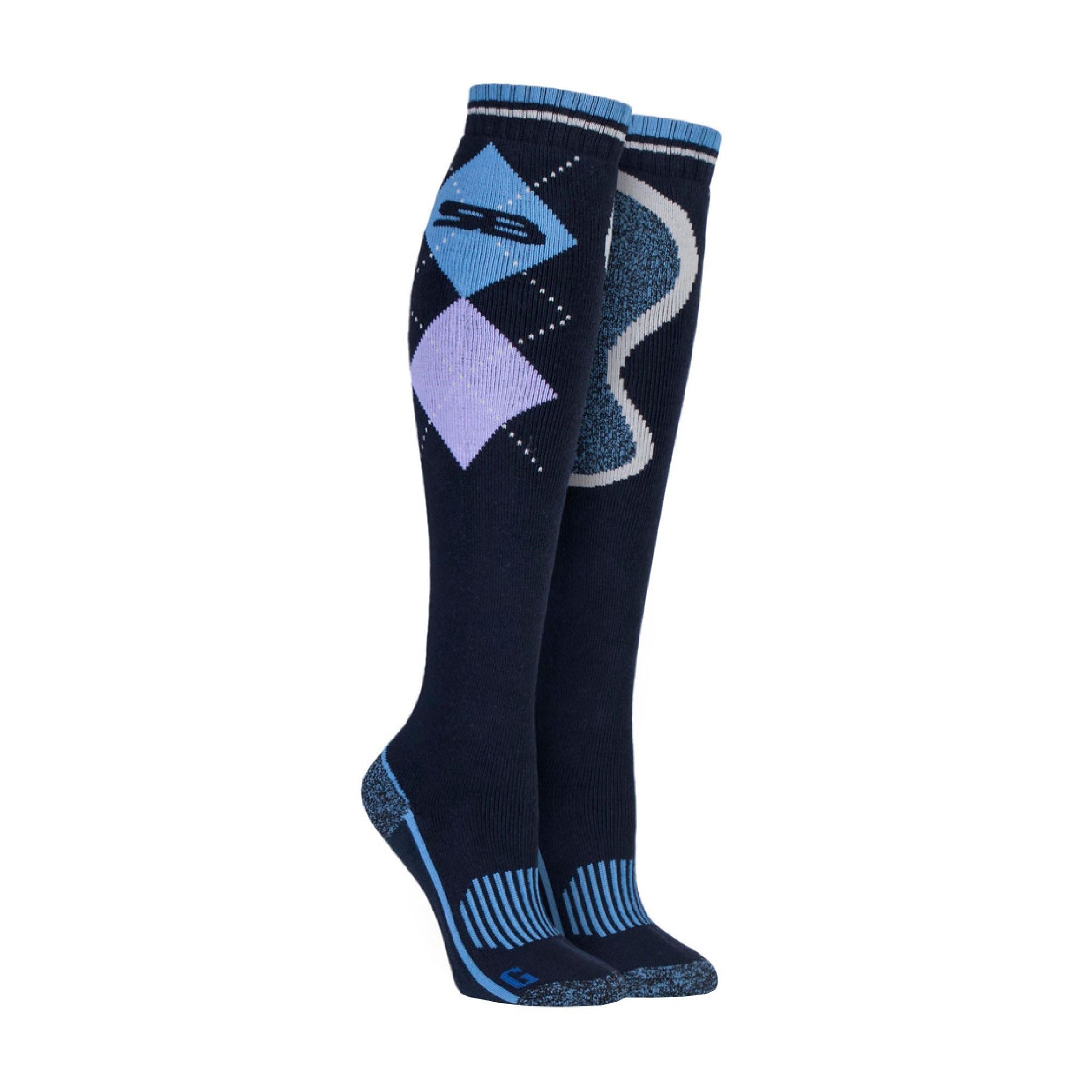 1 Pack Ladies Long Knee High Cotton Equestrian Socks