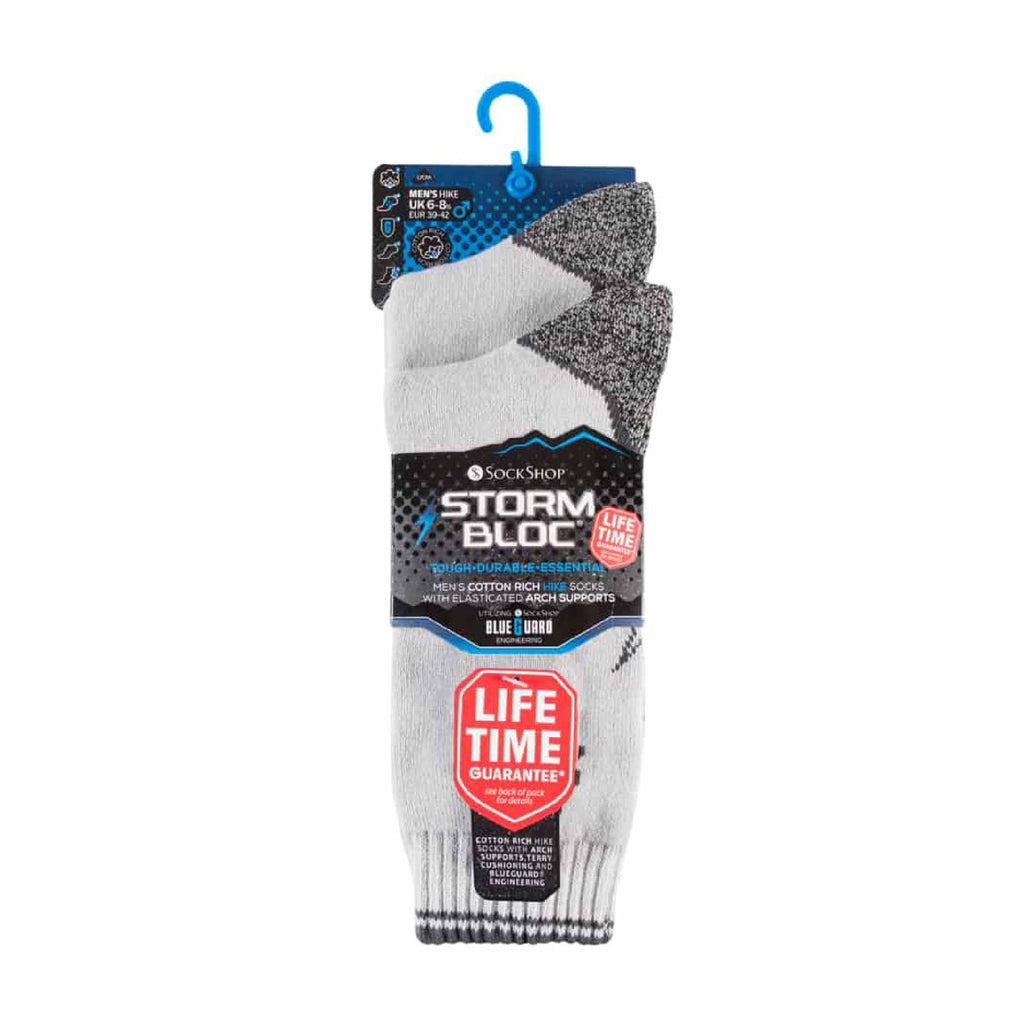 2 Pack Mens Heavy Duty Reinforced Cotton Socks for Boots