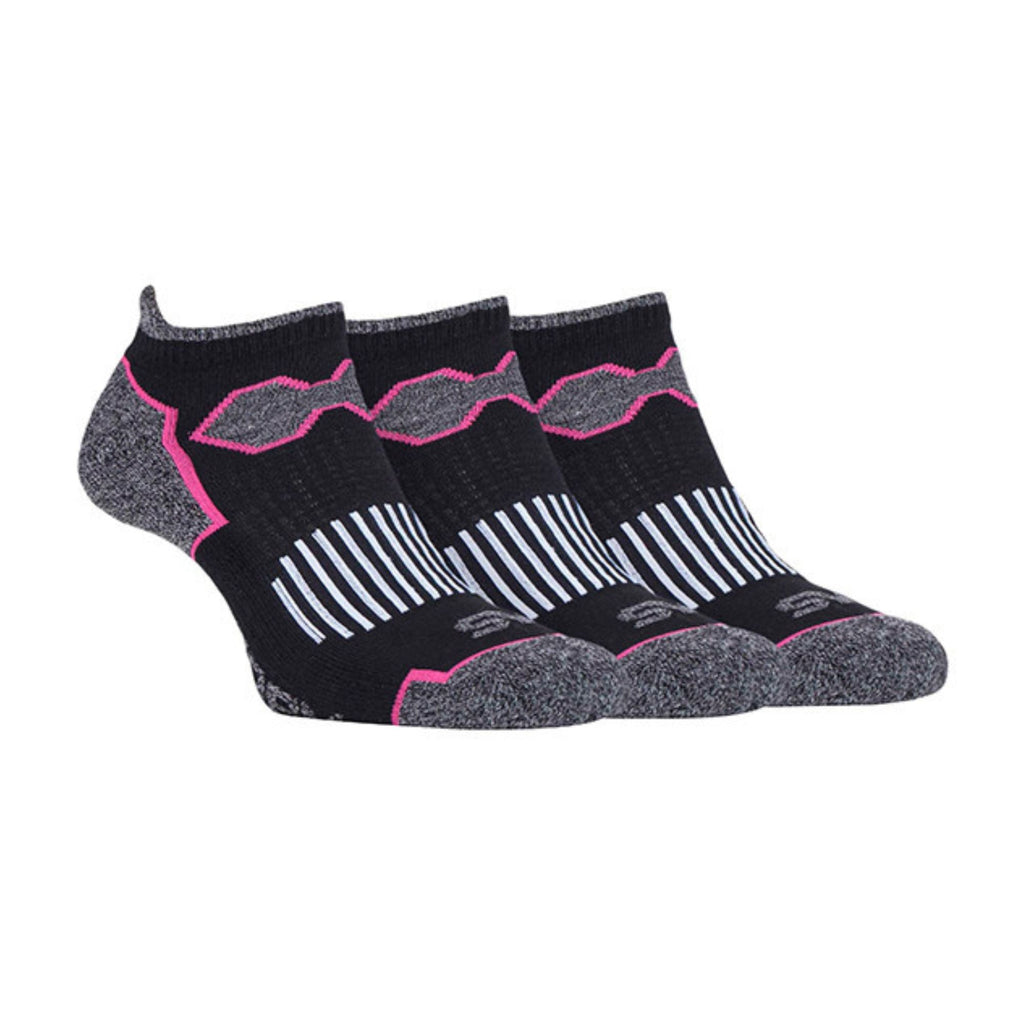 3 Pack Ladies Breathable Bright Sport Trainer Socks