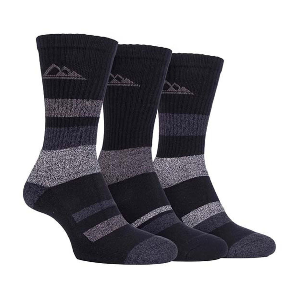 3 Pack Ladies Anti Blister Cotton Hiking Socks with Padded Sole