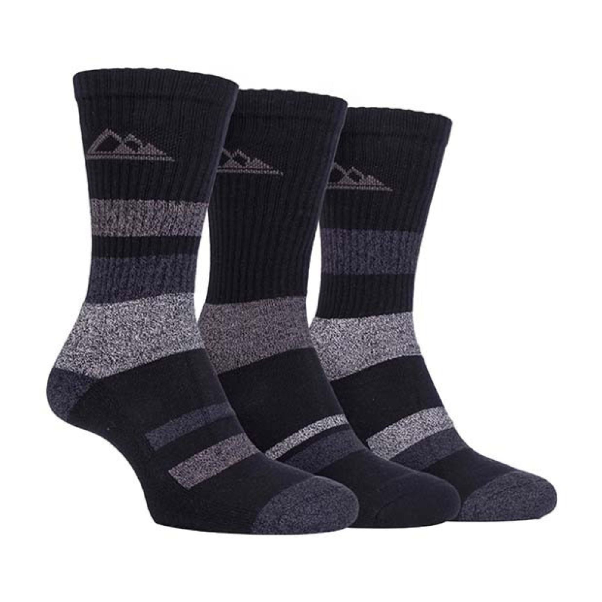 3 Pack Ladies Anti Blister Cotton Hiking Socks with Padded Sole