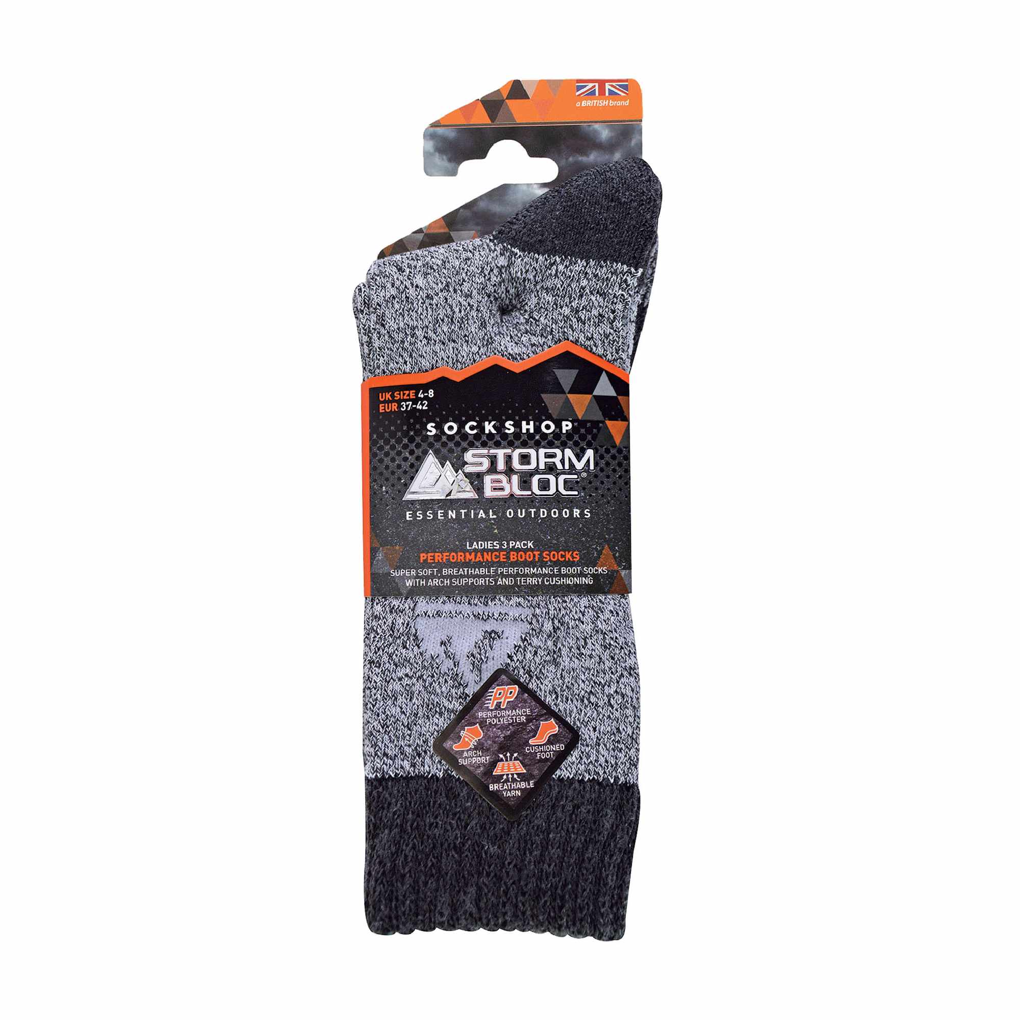 3 Pack Ladies Performance Polyester Boot Socks