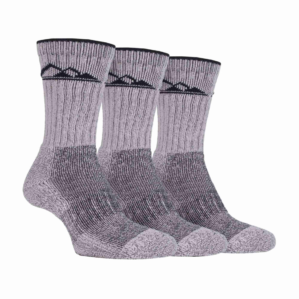 3 Pack Mens Heavy Cushioned Outdoor Cotton Hiking Boot Socks