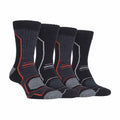 4 Pack Mens Cushioned Anti Blister Hiking Socks