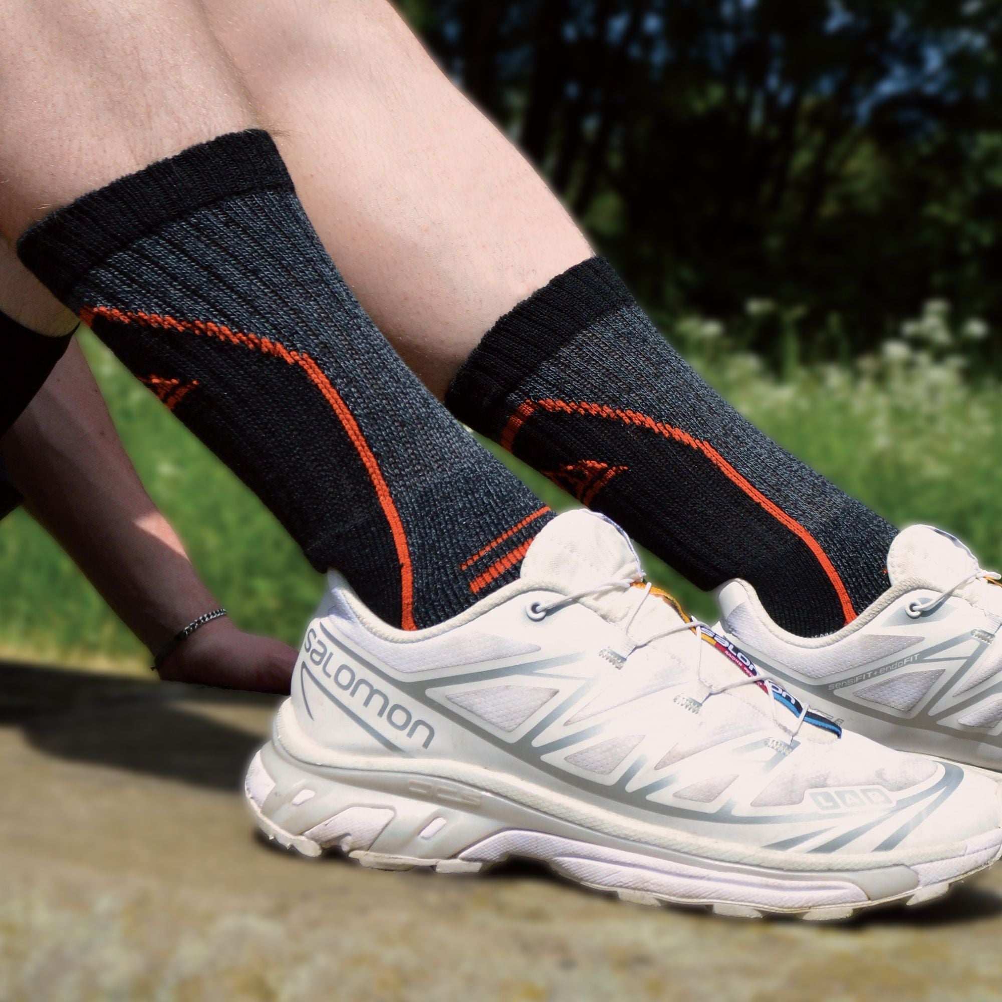 4 Pack Mens Cushioned Anti Blister Hiking Socks
