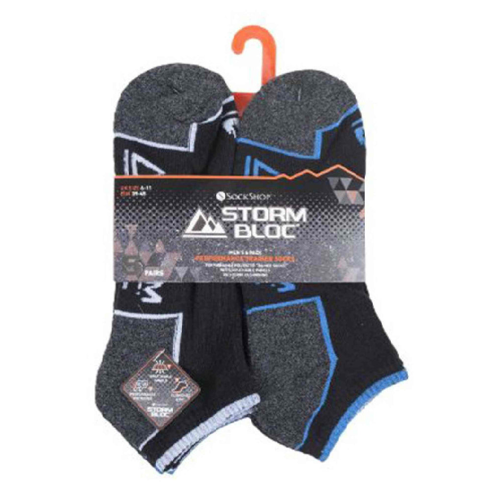 6 Pack Mens Cushioned Sole Running Low Cut Trainer Socks