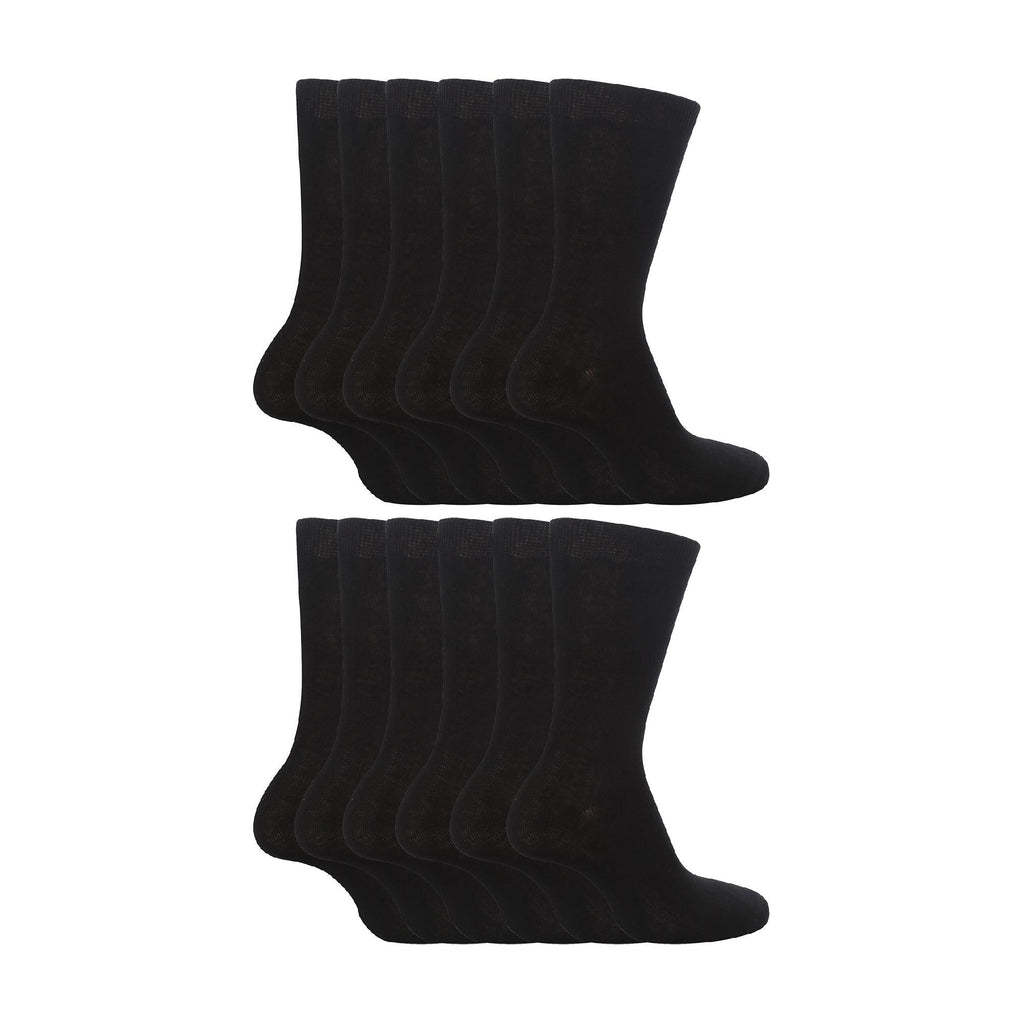 12 Pair Plain Kids School Soft Breathable Cotton Rich Socks