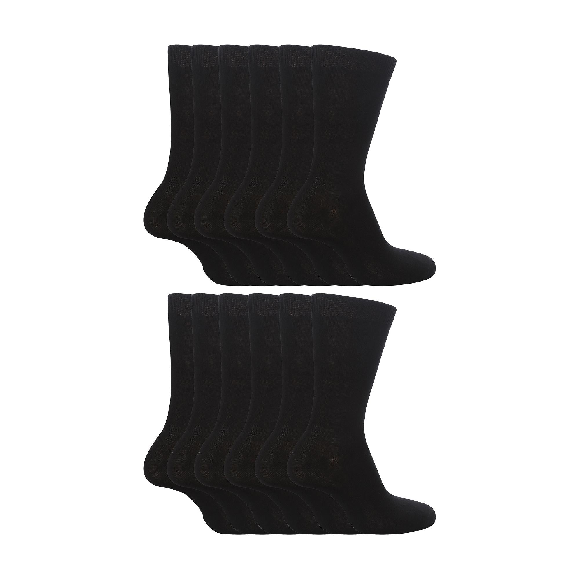 12 Pair Plain Kids School Soft Breathable Cotton Rich Socks