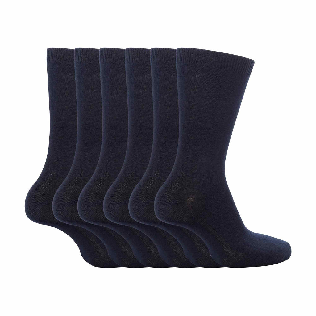 6 Pack Girls & Boys Plain Soft Breathable Cotton School Socks (3 Sizes)
