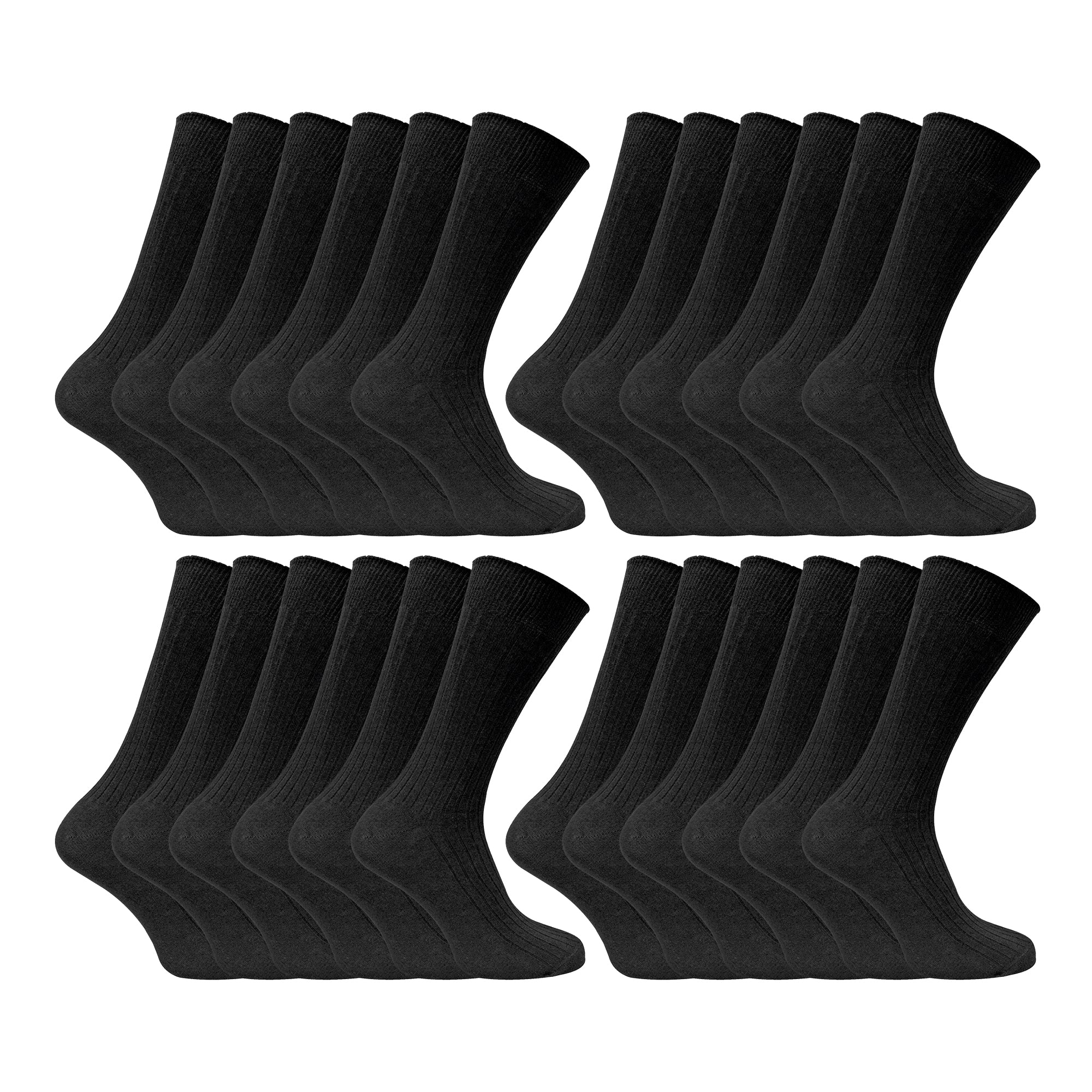 Mens Thin Soft Cotton Plain Coloured Socks (Multipack Options)