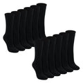 Ladies 12 Pack 100% Cotton Soft Breathable Socks