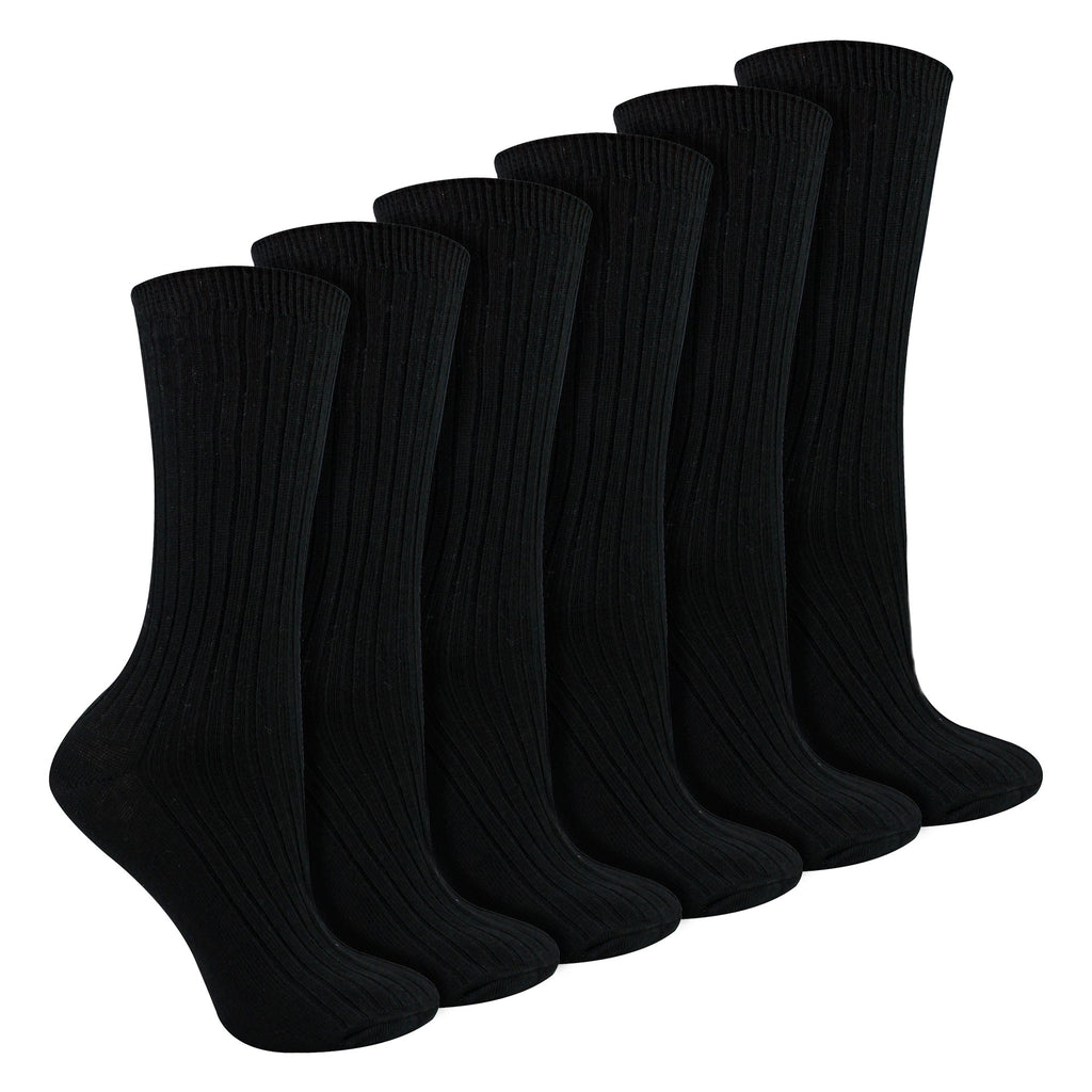 Ladies 12 Pack 100% Cotton Soft Breathable Socks