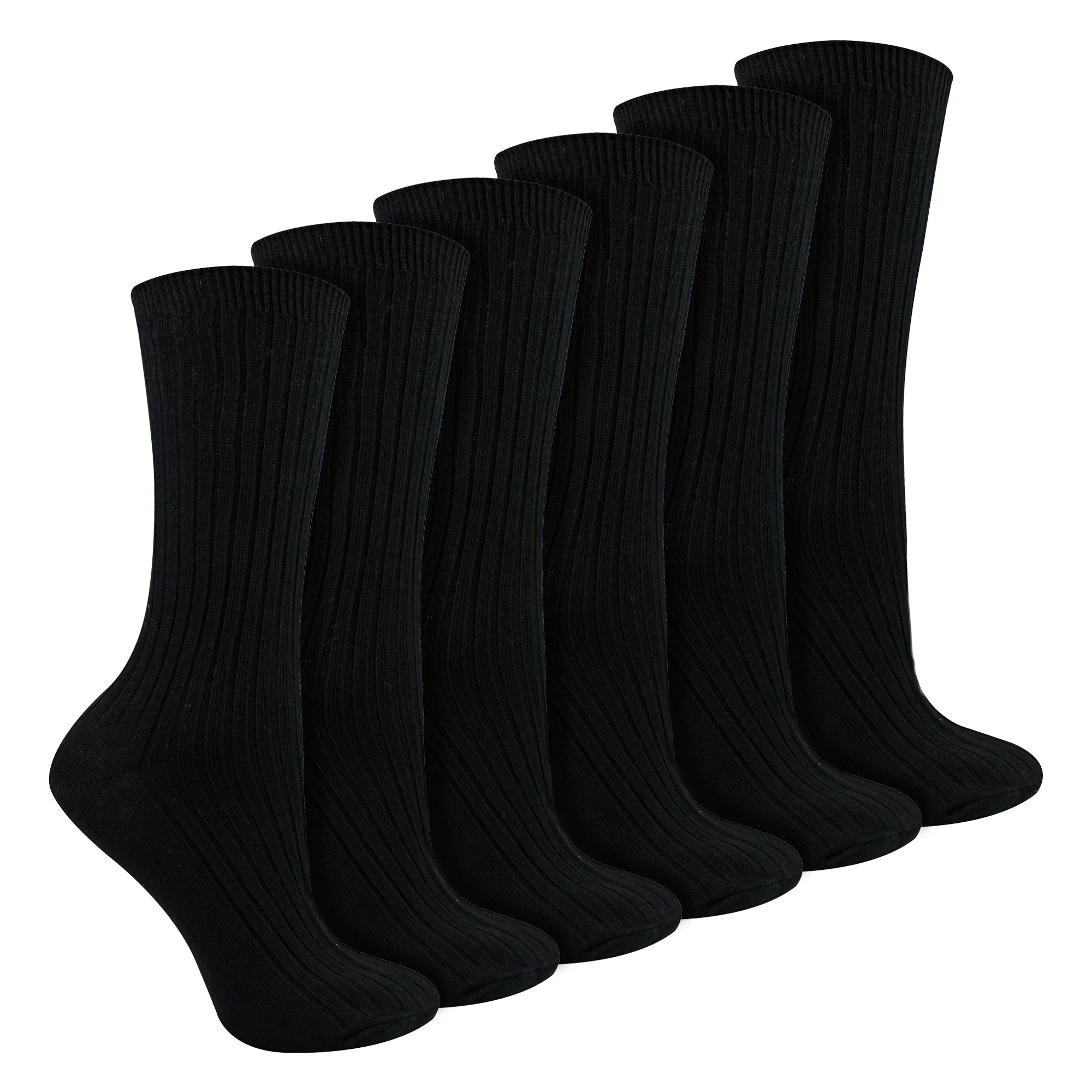 Ladies 12 Pack 100% Cotton Soft Breathable Socks