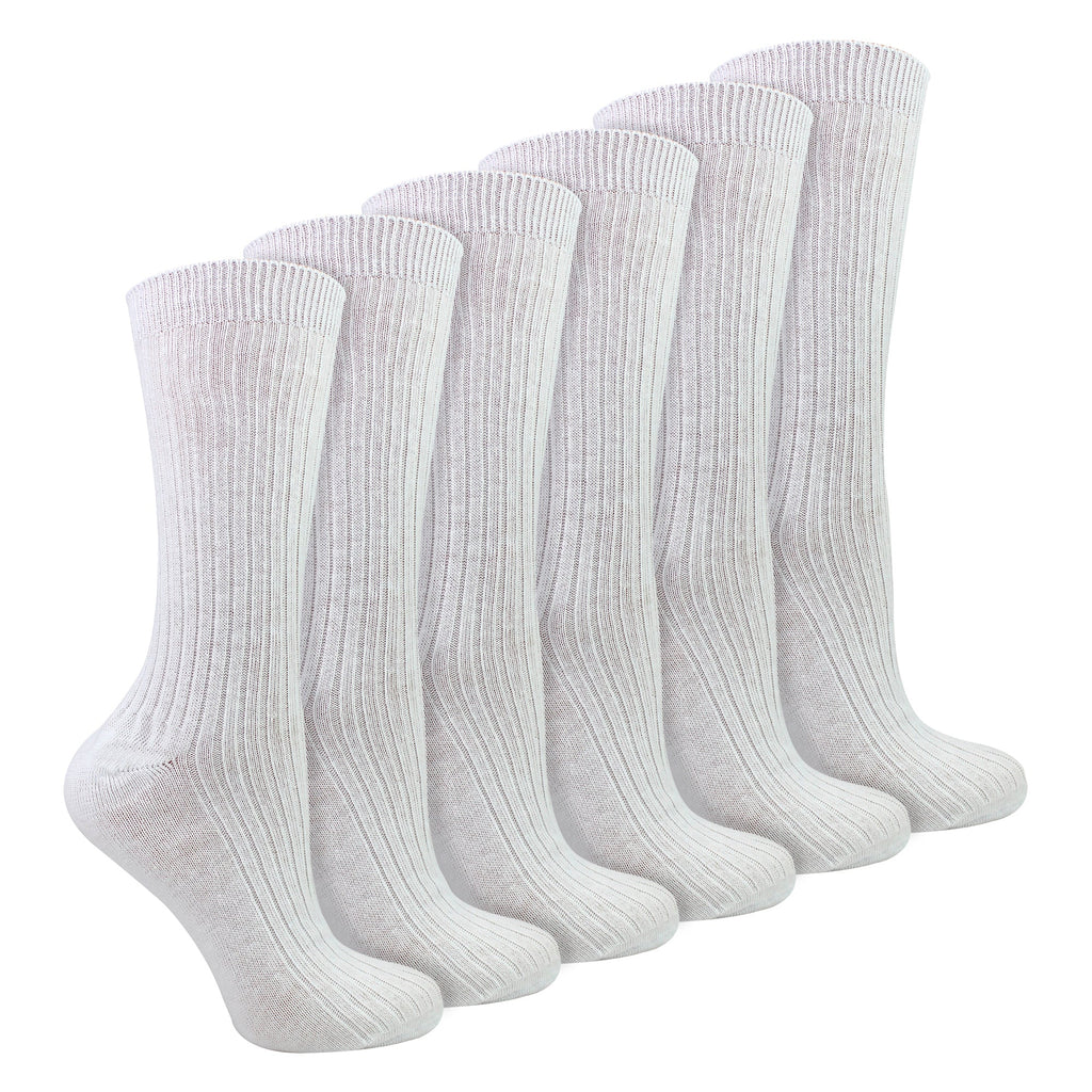 Ladies 12 Pack 100% Cotton Soft Breathable Socks