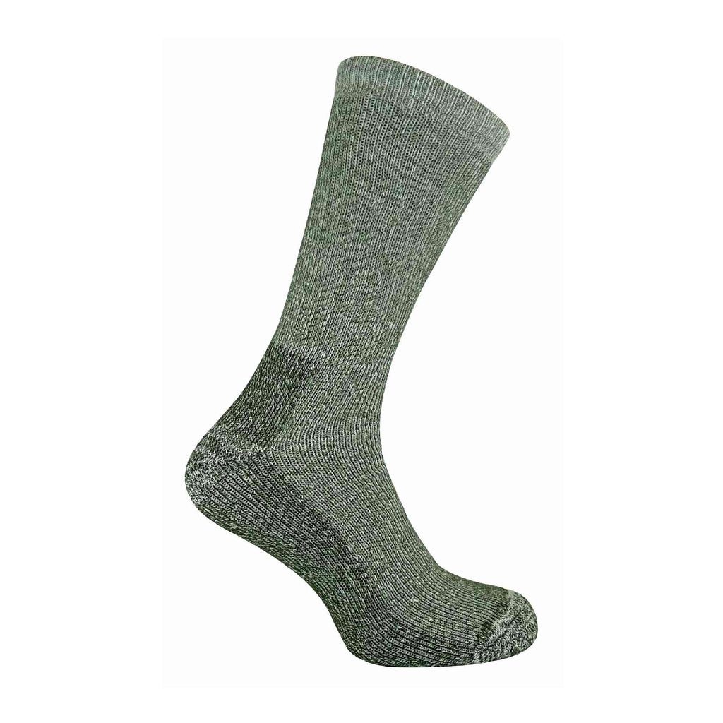 2 Pack Mens Cushioned Heel & Toe Thermal Wool Hiking Socks