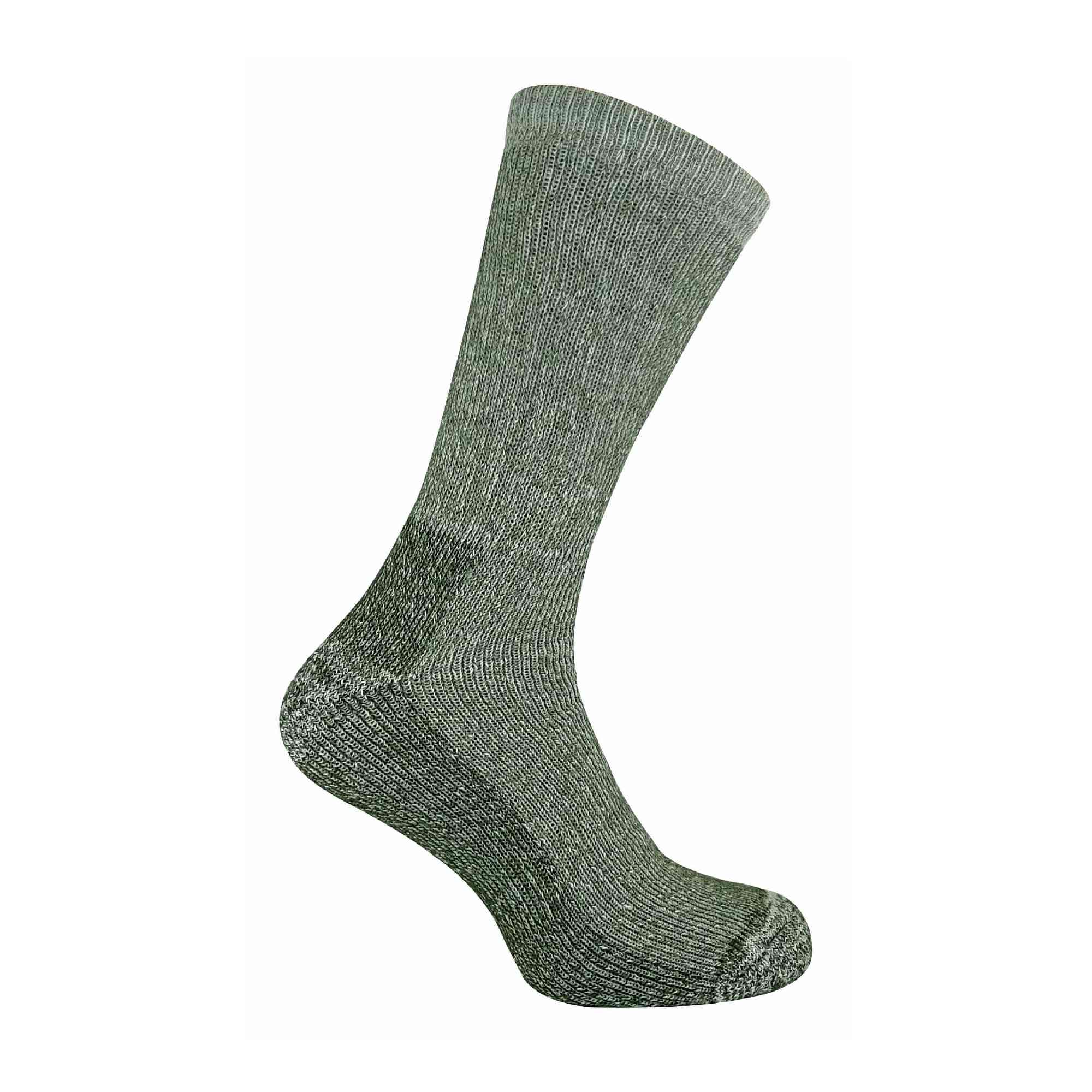 2 Pack Mens Cushioned Heel & Toe Thermal Wool Hiking Socks