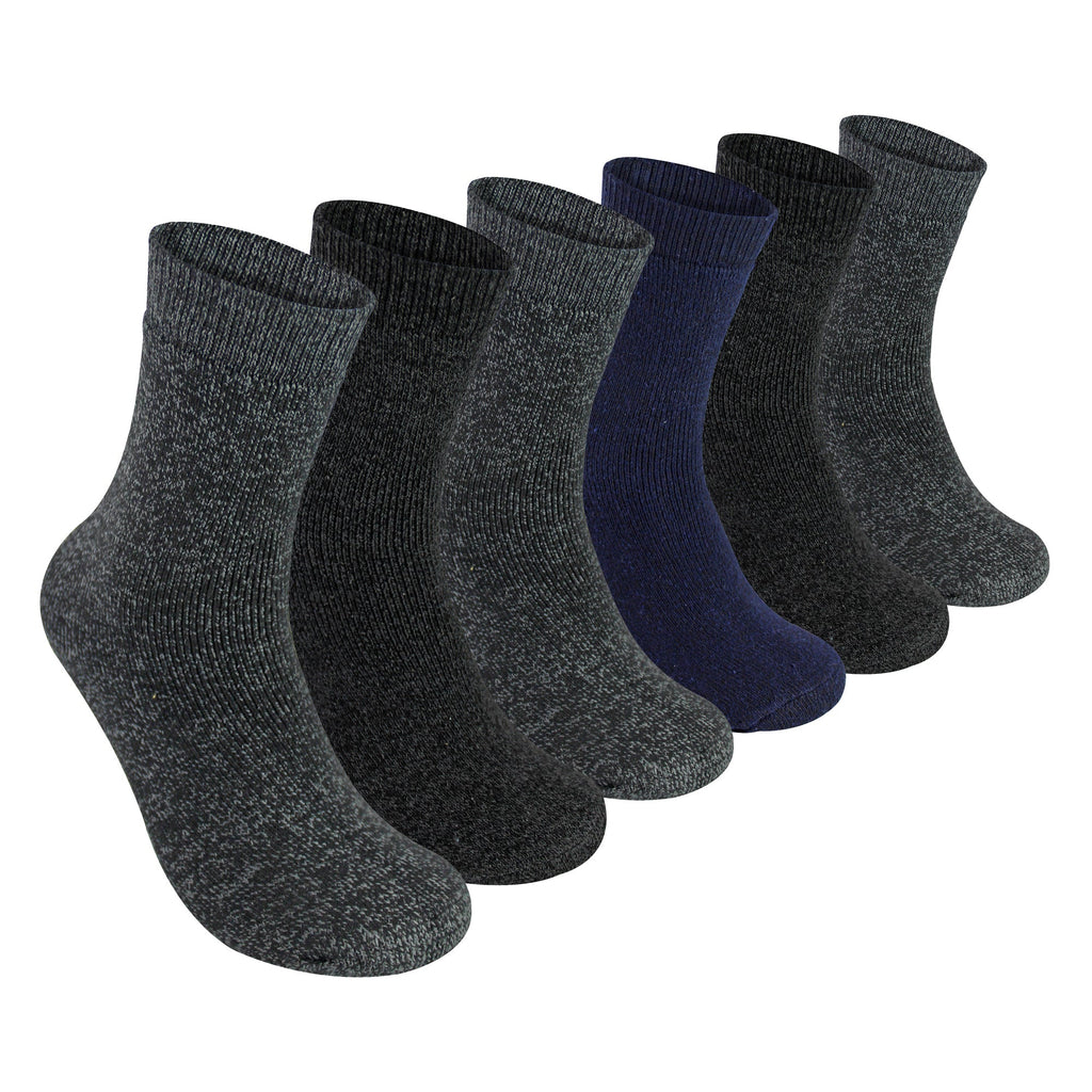 6 Pack Boys Value Boot Socks Outdoor Warm Hiking