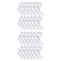 24 Pair White Frilly Lace Socks for Girls