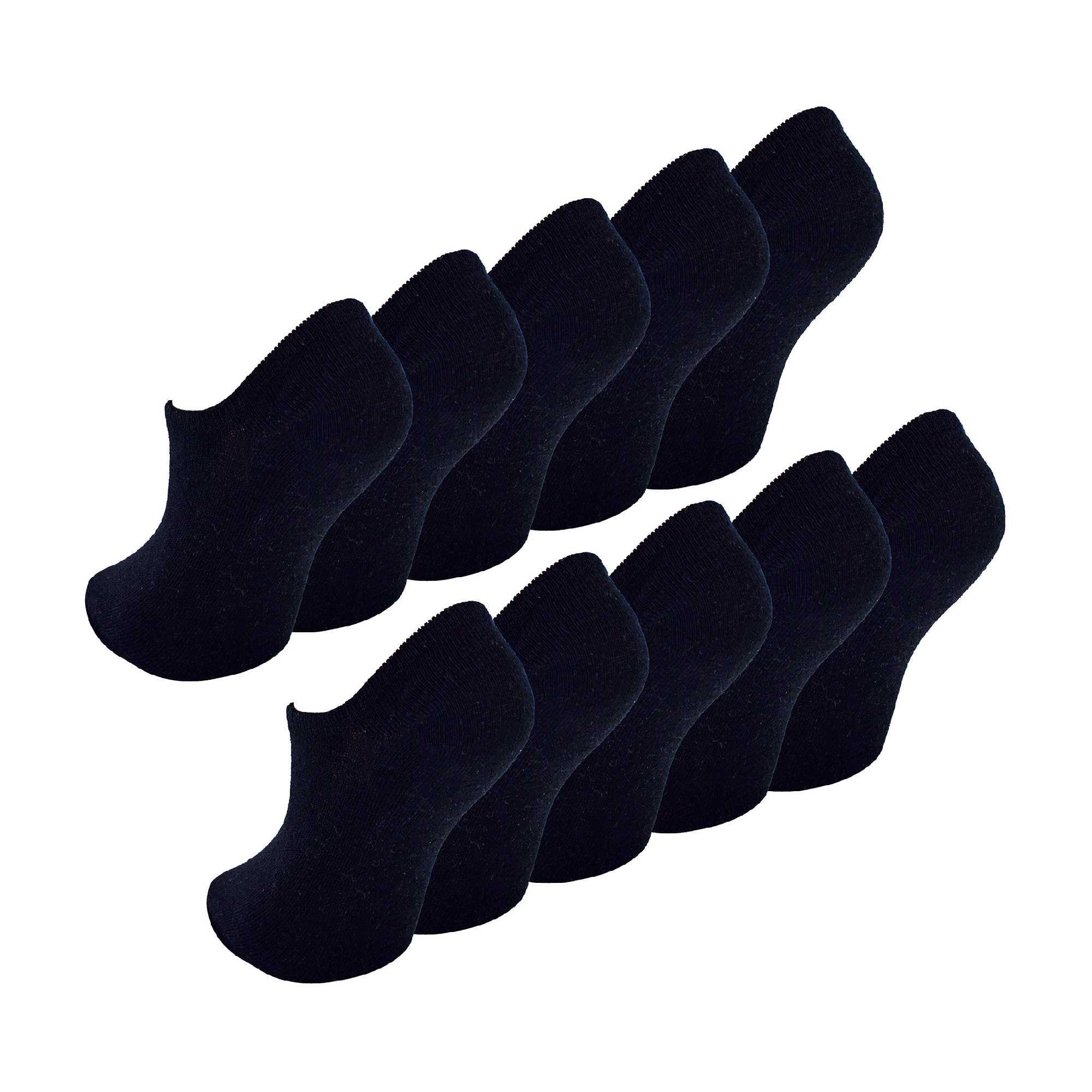 10 Pack Girls & Boys No Show Invisible Cotton Rich Socks (3 Sizes)