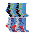 12 Pack Girls & Boys Novelty Soft Breathable Bamboo Trainer Socks