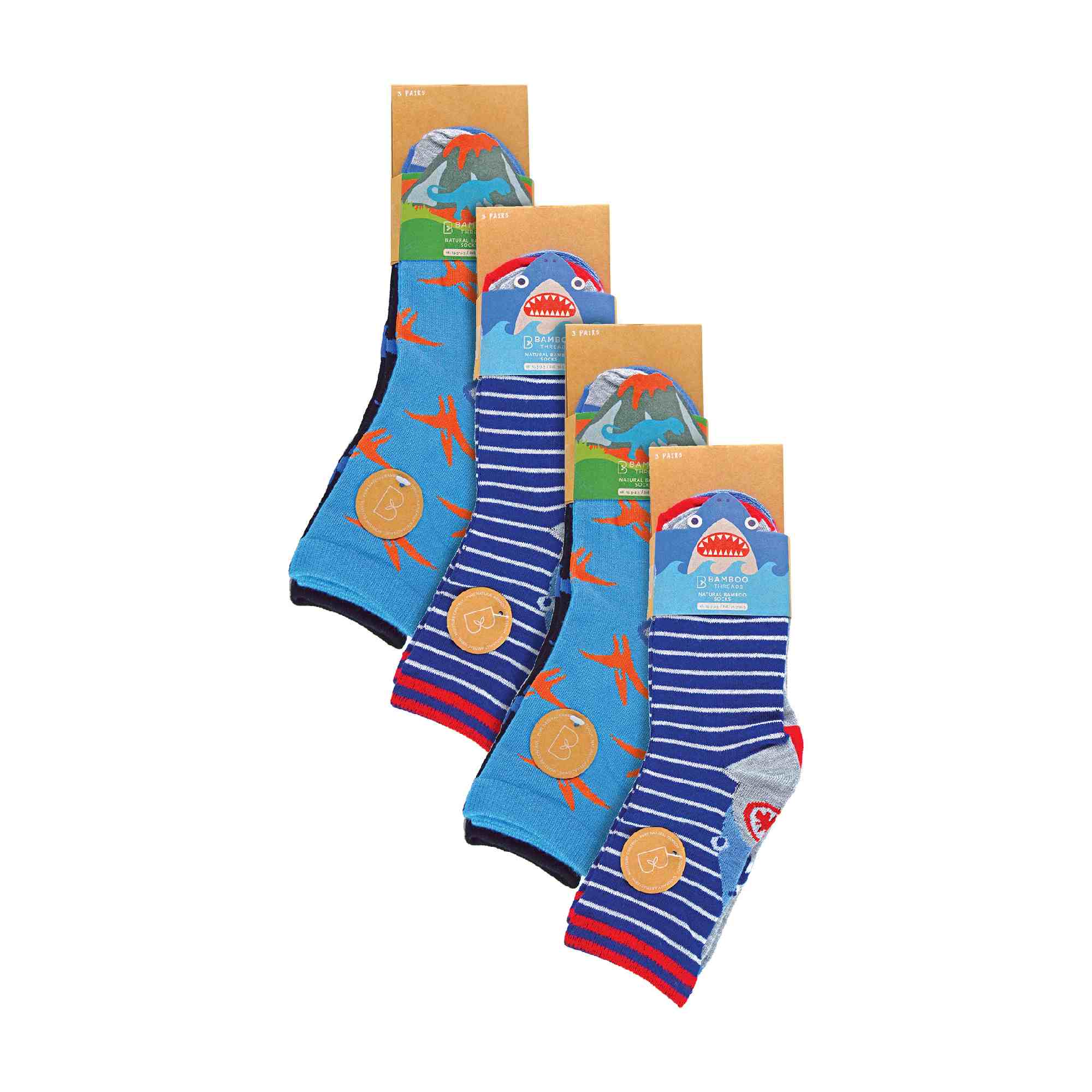 12 Pack Girls & Boys Novelty Soft Breathable Bamboo Trainer Socks