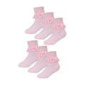 6 Pack Baby Girl Soft Cotton Rich Frilly Lace Socks (3 Sizes)