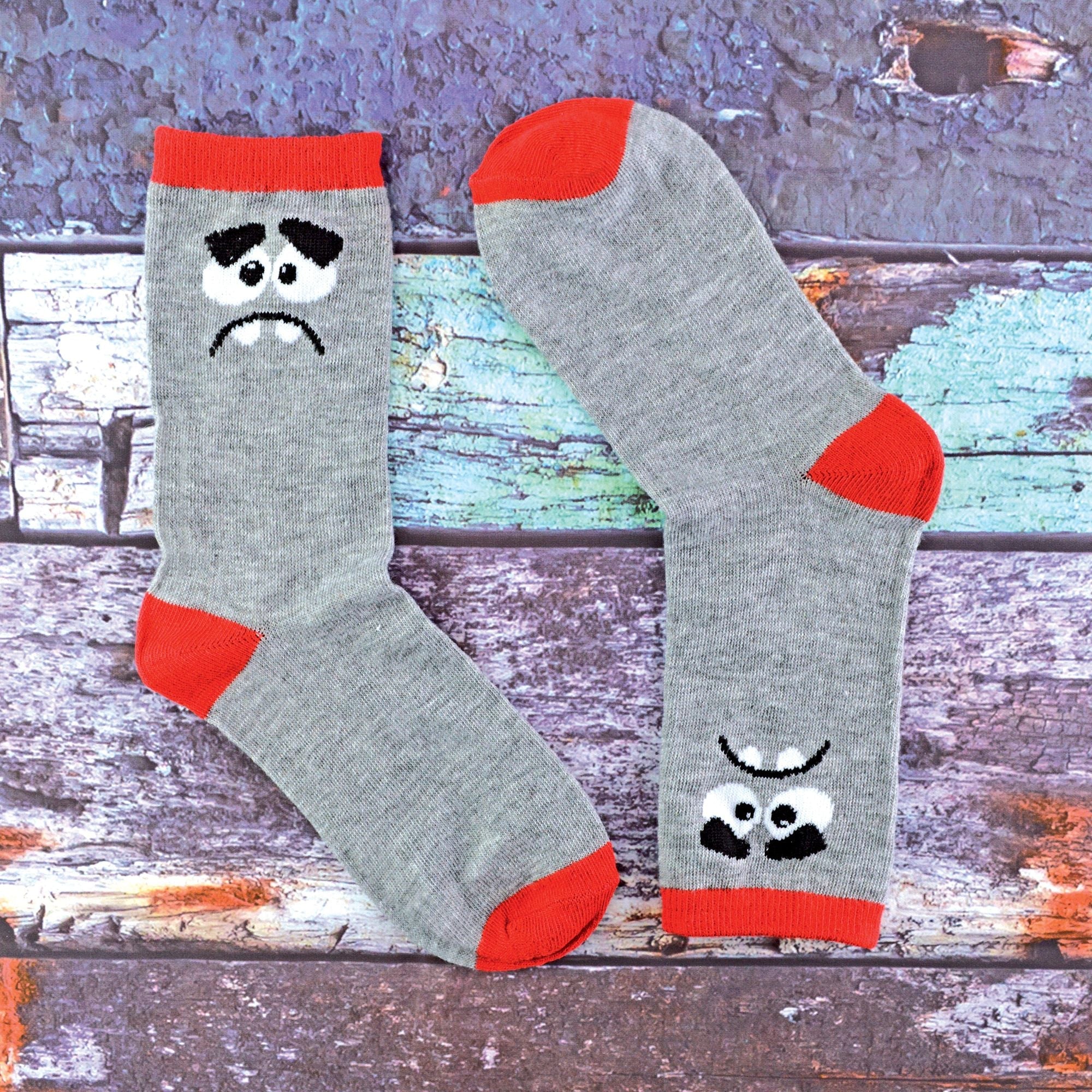 6 Pack Boys Funky Patterned Novelty Crew Socks