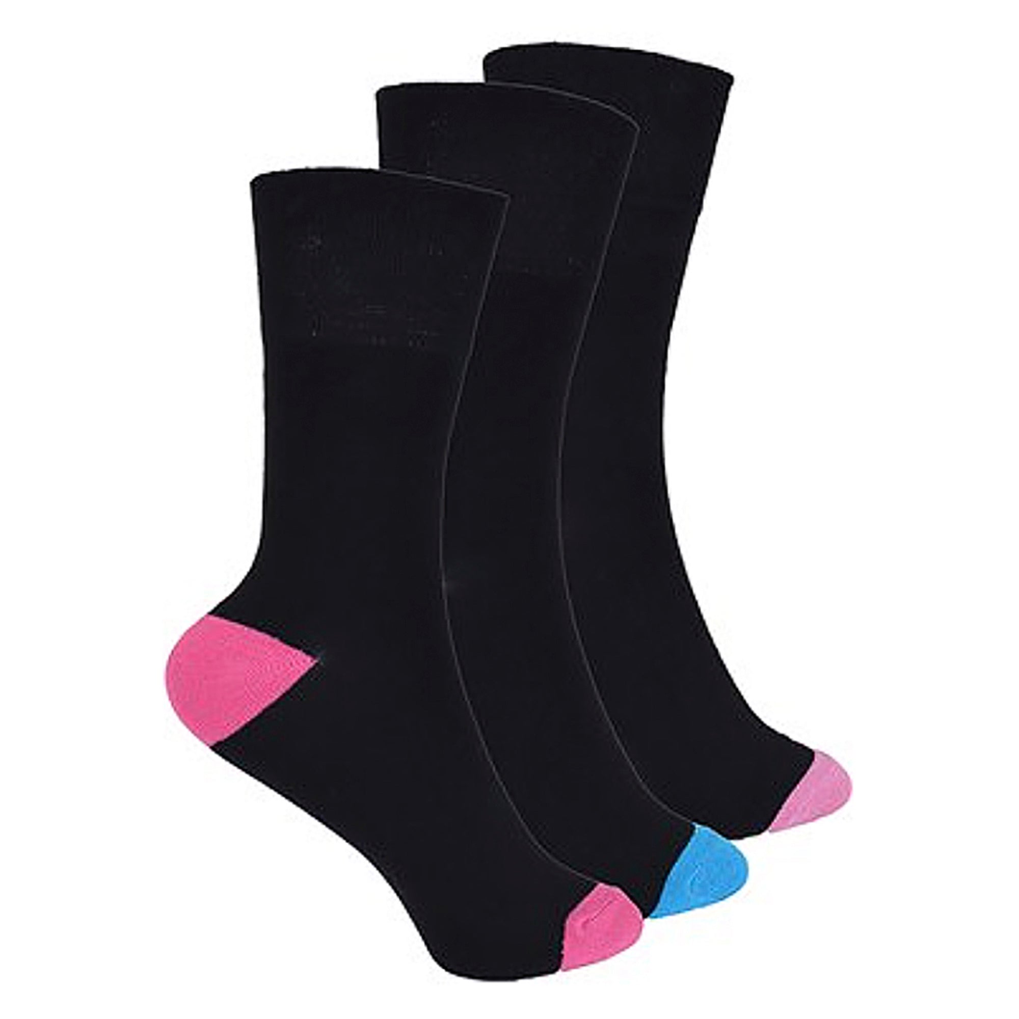 12 Pack Ladies Black Cushioned Soft Breathable Bamboo Socks