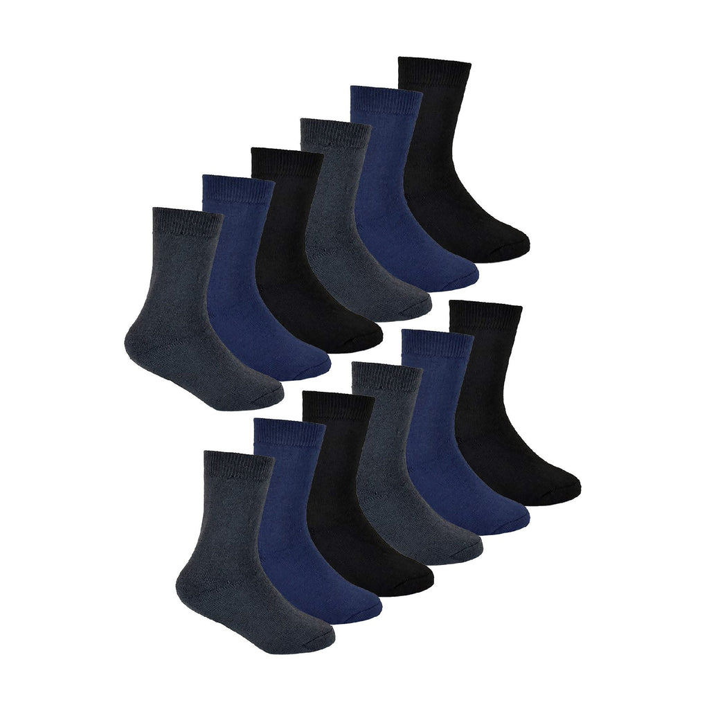 12 Pack Boys & Girls Thick Warm Thermal Winter Socks (3 Sizes)
