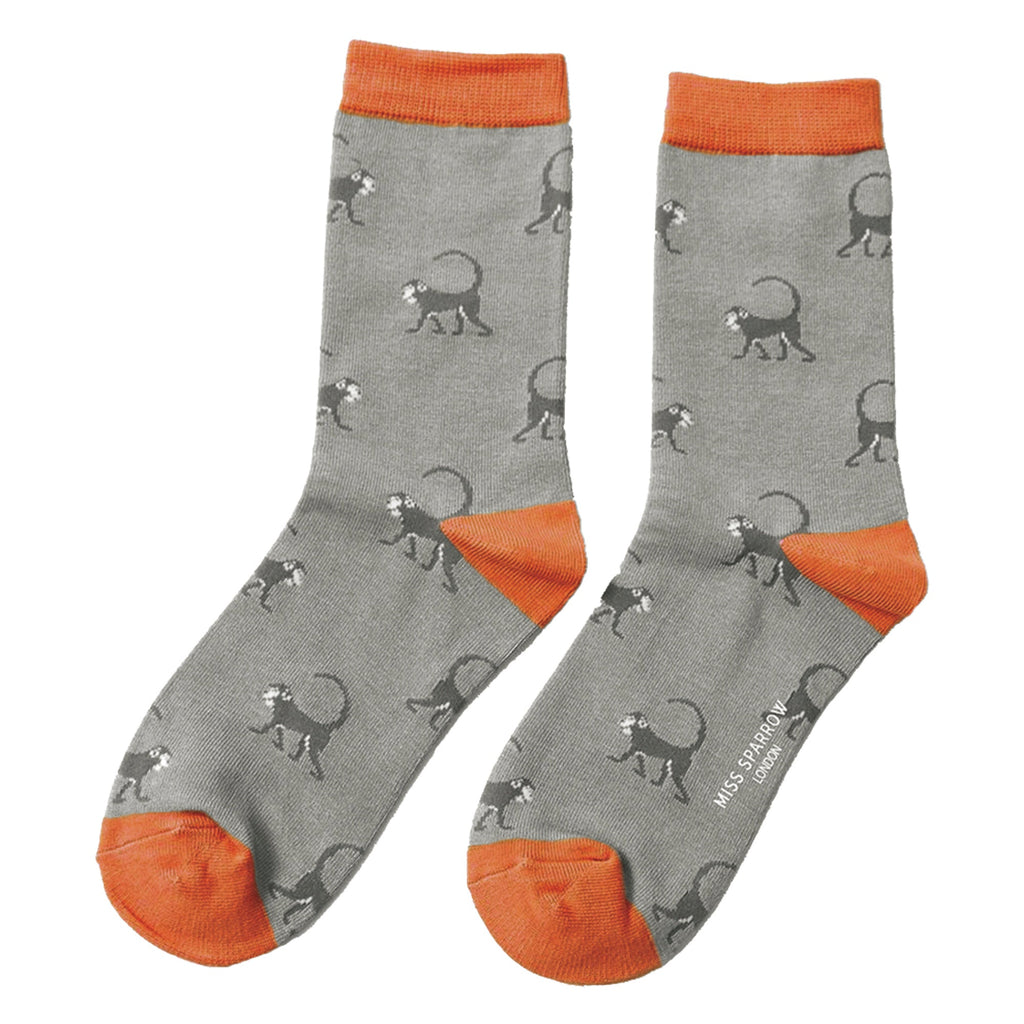 1 Pack Ladies Novelty Monkey Bamboo Socks