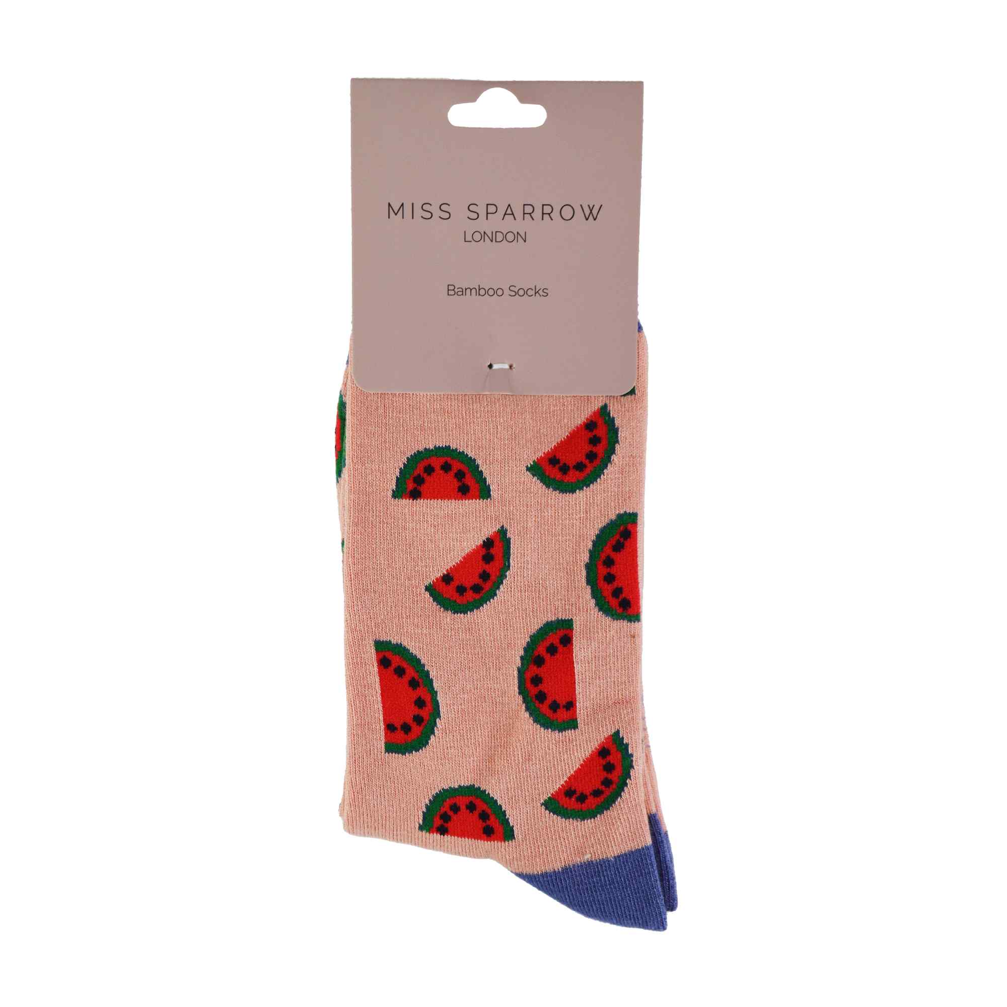 1 Pack Ladies Novelty Dusky Pink Watermelon Bamboo Socks