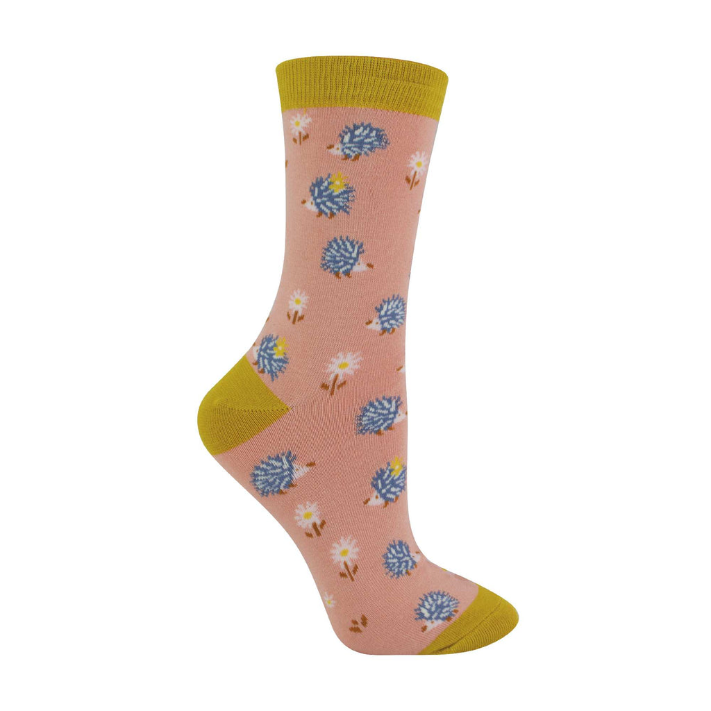 1 Pack Ladies Novelty Hedgehog Bamboo Socks