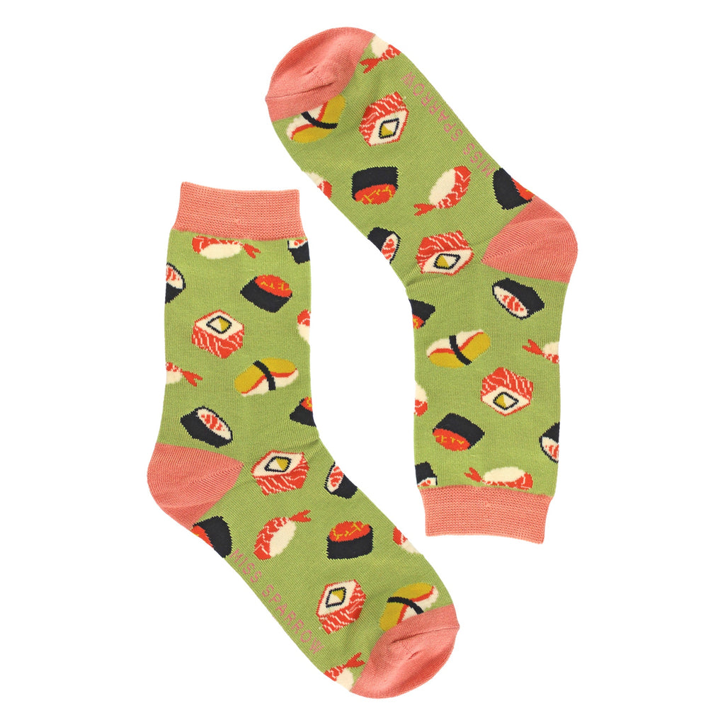 Ladies Sushi Novelty Patterned Bamboo Socks