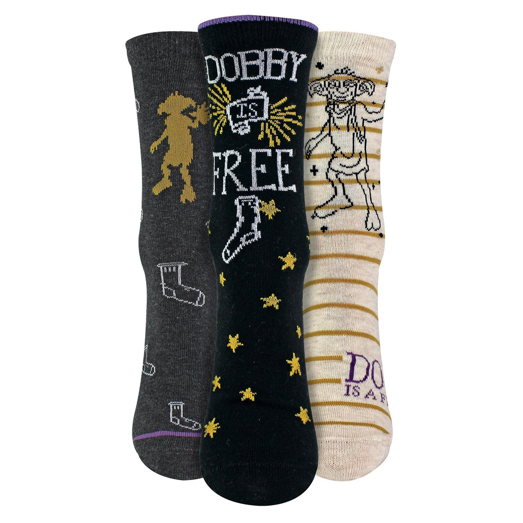 Ladies 3 Pack “Dobby Is Free” Harry Potter Socks