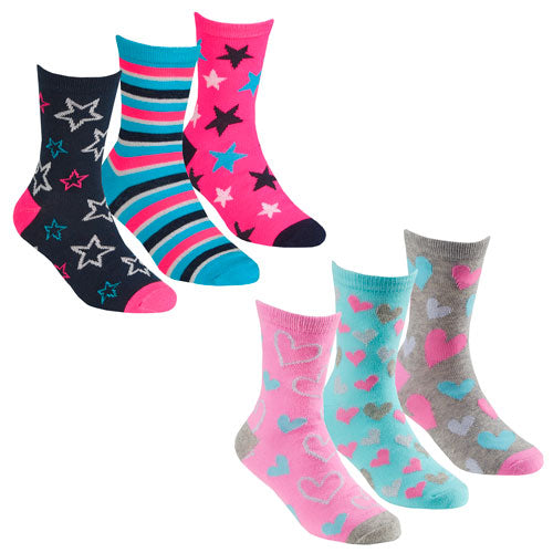 SO21 STARS & LOVE HEARTS 3PK UK 6 - 3.5