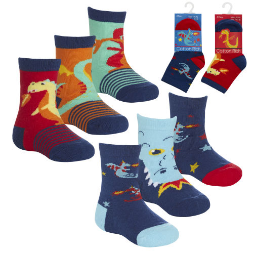 SO23 DRAGONS 3PK BABIES UK 0 - 5.5