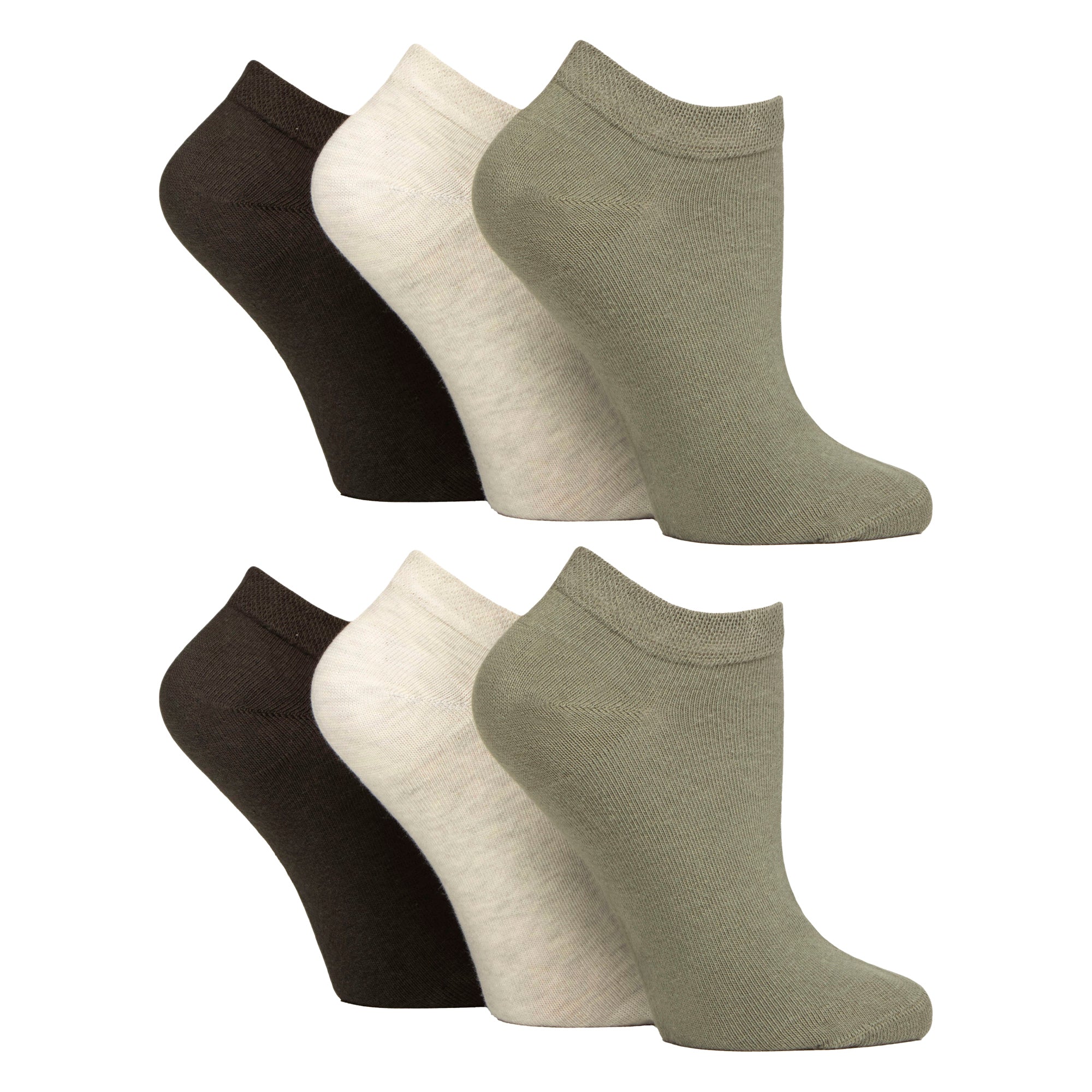 6 Pack Diabetic Trainer Socks for Women | Extra Wide Ankle Socks