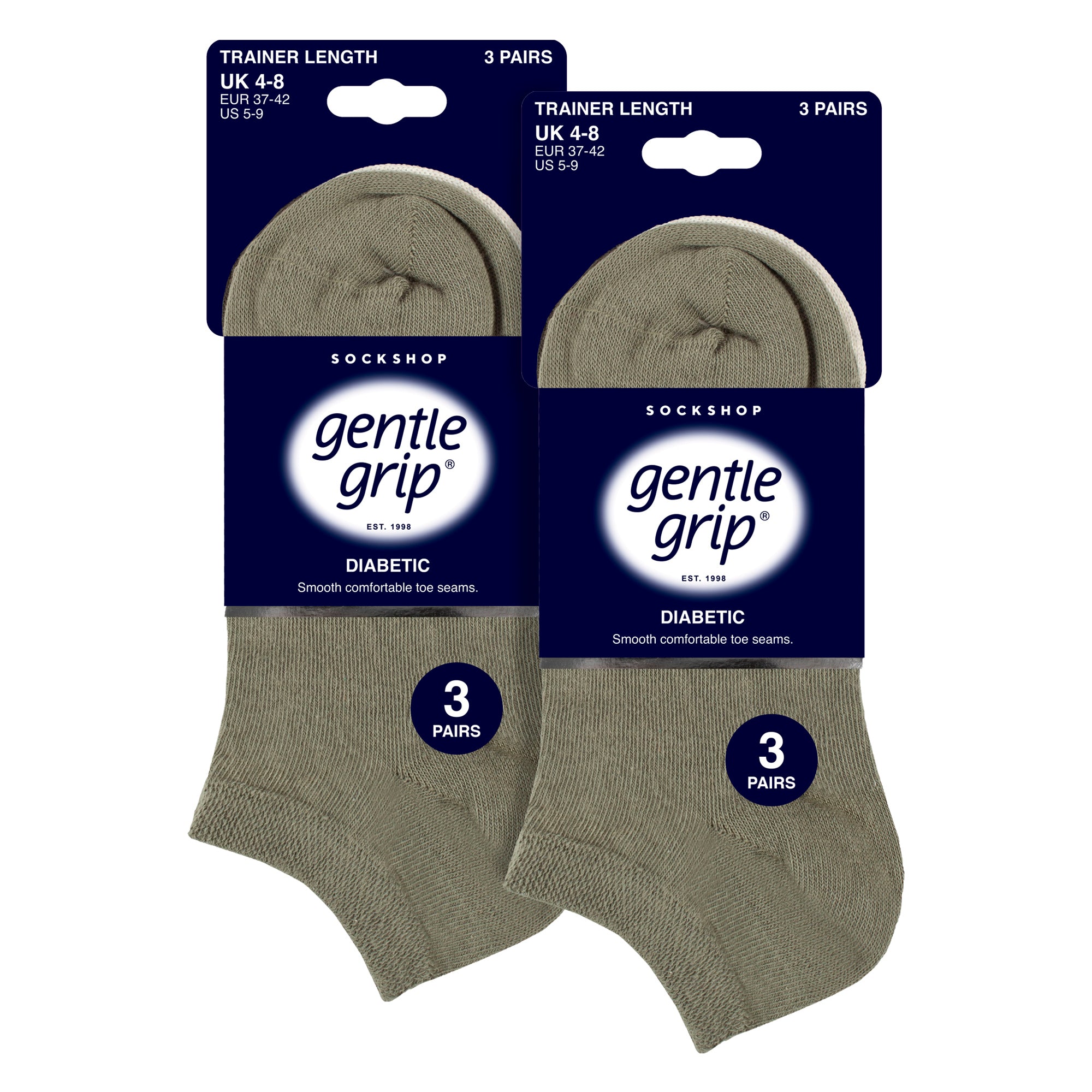 6 Pack Diabetic Trainer Socks for Women | Extra Wide Ankle Socks